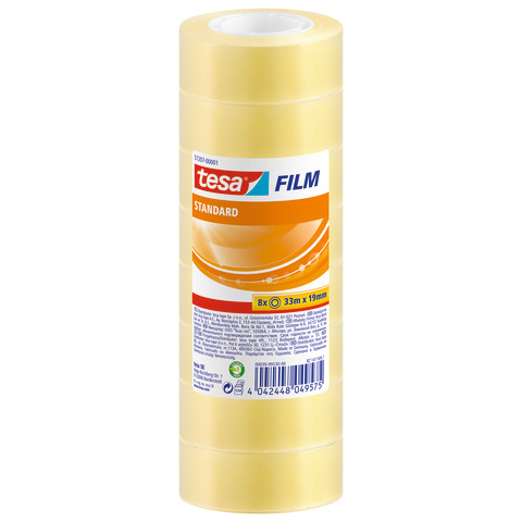 Nastro adesivo Tesafilm® standard trasparente 19 mm x 33 m – torre da 8 rotoli – 57207-00001-01