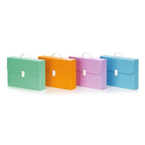 Valigetta in PPL Favorit Every Line Pastel colori assortiti 27×37,5×8 cm – conf. da 6 – 100501101