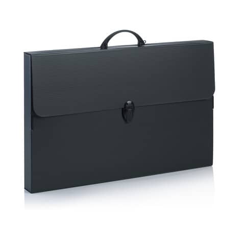 Valigetta in PPL Favorit Every Line Total Black 56,5×36,5×5,5 cm – 100501083