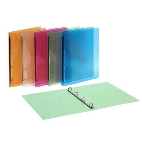Raccoglitore Favorit Lumina in PPL A4 4 anelli tondi Ø 15 mm – 22×30 cm – colori assortiti – 400066844