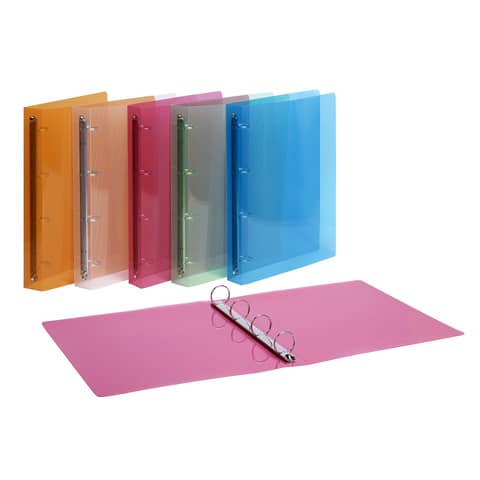 Raccoglitore Favorit Lumina in PPL A4 4 anelli tondi Ø 30 mm – 22×30 cm – colori assortiti – 400066845