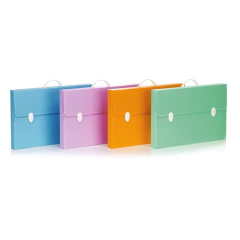 Valigetta in PPL Favorit Every Line Pastel colori assortiti 36,5×56,5×5 cm in conf. 6 – 100501081