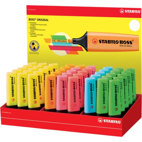 Espositore 45 evidenziatori Stabilo Boss Original 2-5 mm – colori assortiti – 70/45-1