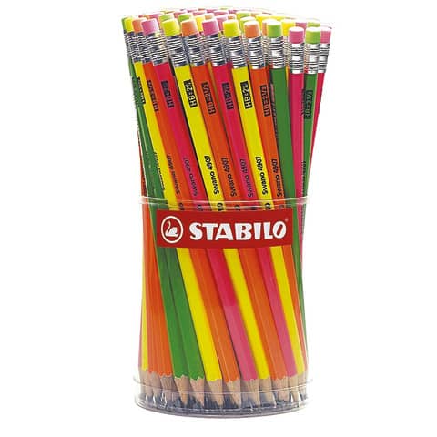Matite HB Stabilo Swano fluo in grafite 2,5 mm – barattolo 96 pezzi – IT4907/96