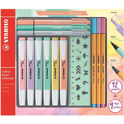 Pastel collection Stabilo in set 6 colori assortiti conf. 13 pezzi IT/87-2915