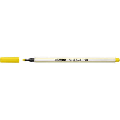 Pennarello Stabilo Pen 68 brush – punta a pennello – M 1 mm giallo limone – 568/24