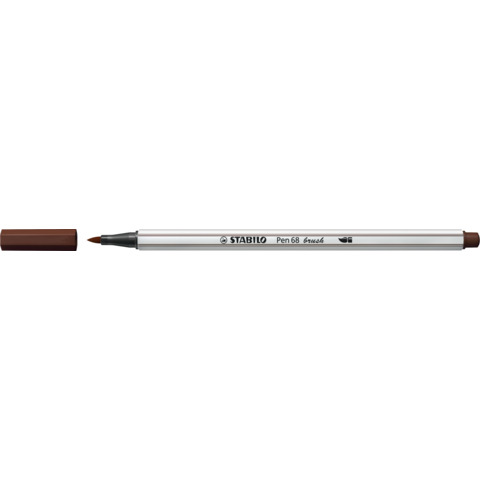 Pennarello Stabilo Pen 68 brush – punta a pennello – M 1 mm bruno 568/45