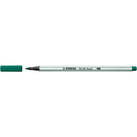 Pennarello Stabilo Pen 68 brush – punta a pennello – M 1 mm verde turchese – 568/53
