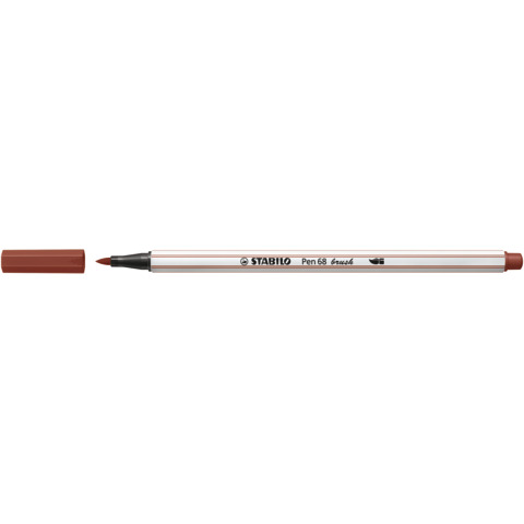 Pennarello Stabilo Pen 68 brush – punta a pennello – M 1 mm terra di Siena – 568/75