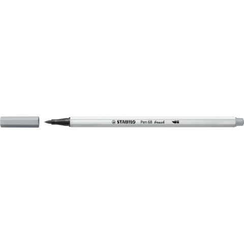Pennarello Stabilo Pen 68 brush – punta a pennello – M 1 mm grigio freddo medio – 568/95