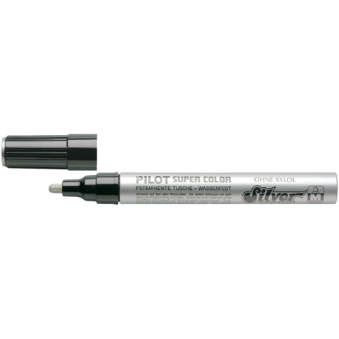 Marcatore a vernice Pilot Super Color punta in fibra di acrilico 4,5 mm argento – 002440