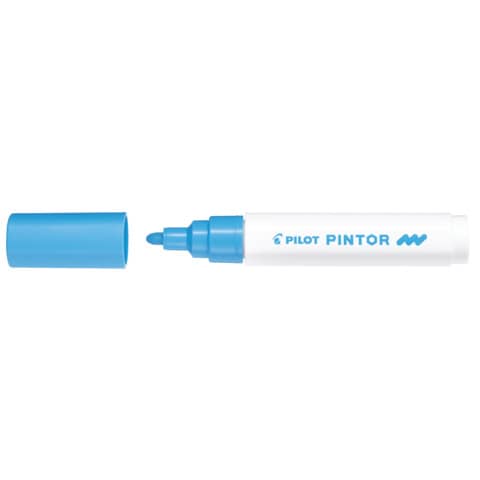 Marcatore multisuperficie Pilot Pintor a base d’acqua punta in fibra 4,5 mm azzurro – 002394