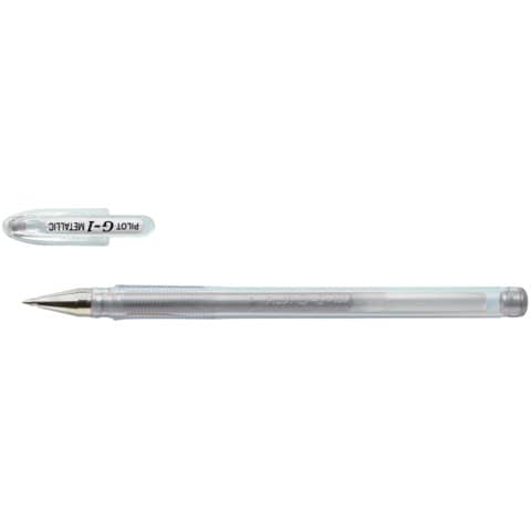 Penna a sfera gel Pilot G-1 punta fine 0,7 mm argento – 001682