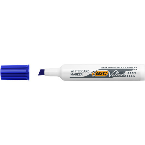 Marcatore per lavagne bianche BIC Velleda 1791 punta a scalpello tratto 3,3-4,6 mm blu – 9431941