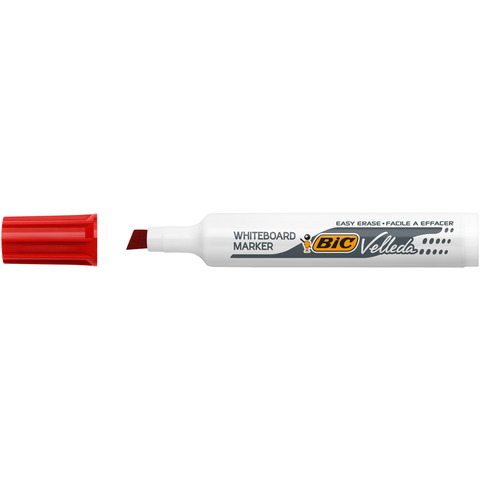 Marcatore per lavagne bianche BIC Velleda 1791 punta a scalpello tratto 3,3-4,6 mm rosso – 9431981