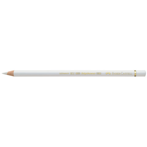 Matite colorate permanenti Faber Castell Polychromos mina 3,8 mm conf. 6 pezzi – bianco – 110101