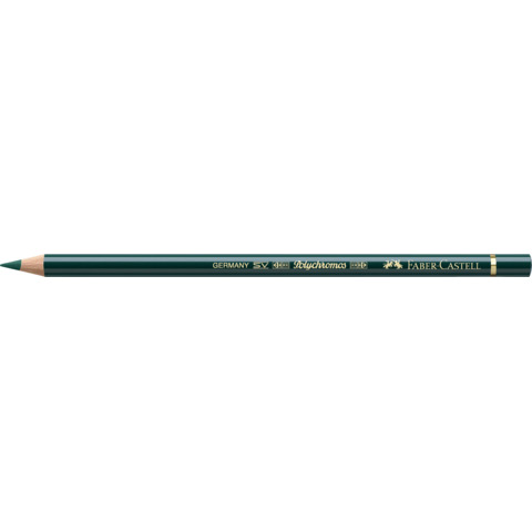 Matite colorate permanenti Faber Castell Polychromos mina 3,8 mm conf. 6 pezzi – verde abete – 110267