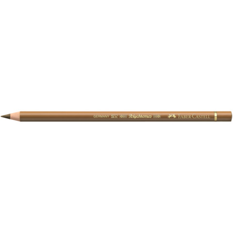 Matite colorate permanenti Faber Castell Polychromos mina 3,8 mm conf. 6 pezzi – marrone ocra – 110182