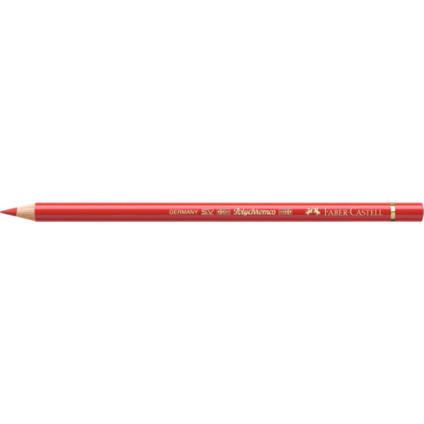 Matite colorate permanenti Faber Castell Polychromos mina 3,8 mm conf. 6 pezzi – rosso scarlatto – 110118