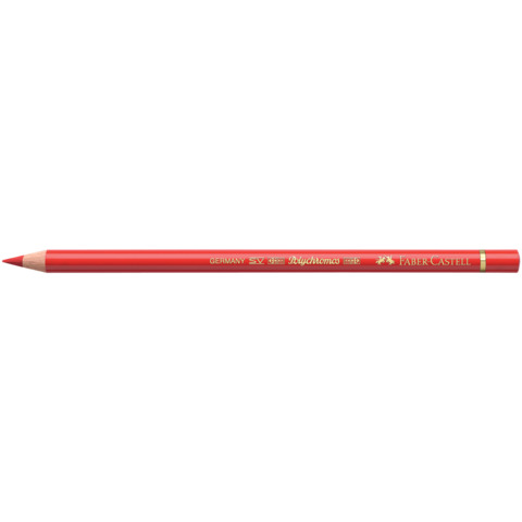 Matite colorate permanenti Faber Castell Polychromos mina 3,8 mm conf. 6 pezzi – rosso geranio chiaro – 110121