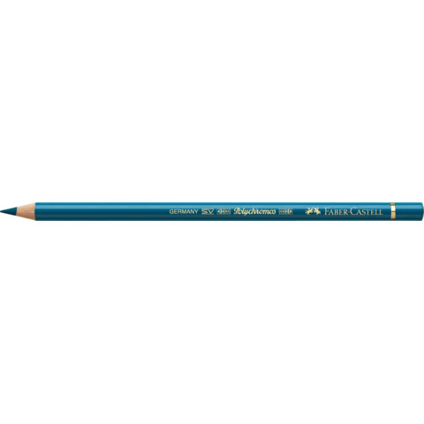 Matite colorate permanenti Faber Castell Polychromos mina 3,8 mm conf. 6 pezzi – elio turchese – 110155