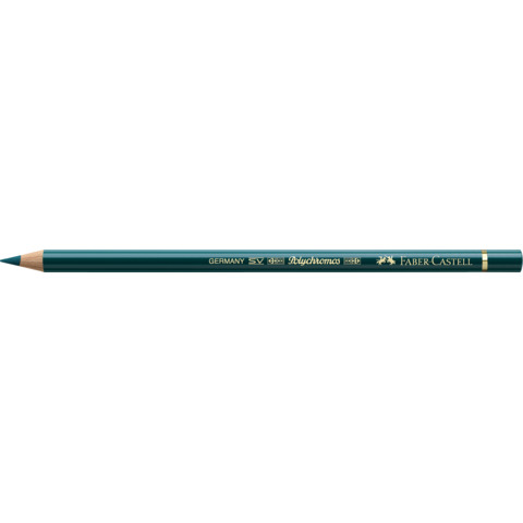 Matite colorate permanenti Faber Castell Polychromos mina 3,8 mm conf. 6 pezzi – verde cobalto intenso – 110158