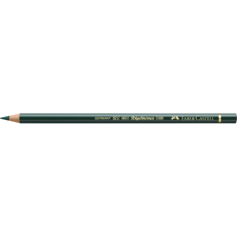 Matite colorate permanenti Faber Castell Polychromos mina 3,8 mm conf. 6 pezzi – verde cromo ossido – 110278