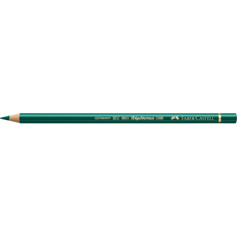 Matite colorate permanenti Faber Castell Polychromos mina 3,8 mm conf. 6 pezzi – verde di hooker – 110159