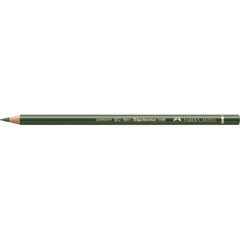 Matite colorate permanenti Faber Castell Polychromos mina 3,8 mm conf. 6 pezzi – verde cromo ossido opaco – 110174