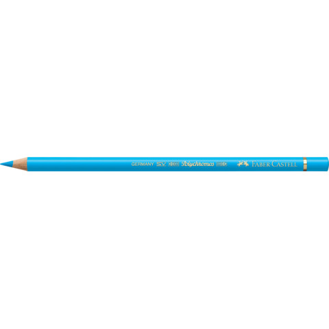 Matite colorate permanenti Faber Castell Polychromos mina 3,8 mm conf. 6 pezzi – blu ftalico chiaro – 110145