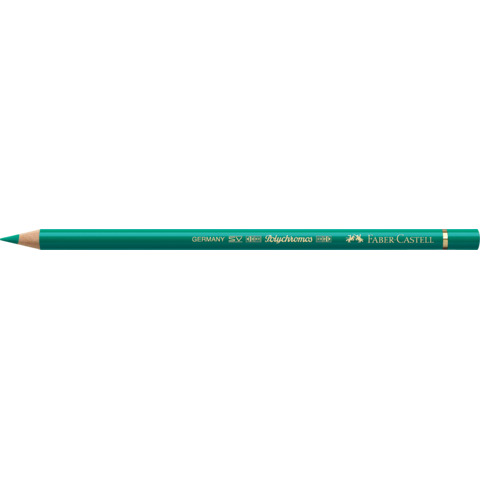 Matite colorate permanenti Faber Castell Polychromos mina 3,8 mm conf. 6 pezzi – verde ftalico – 110161