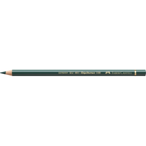 Matite colorate permanenti Faber Castell Polychromos mina 3,8 mm conf. 6 pezzi – verde ginepro – 110165