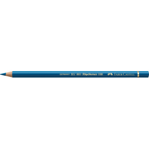 Matite colorate permanenti Faber Castell Polychromos mina 3,8 mm conf. 6 pezzi – turchese azzurro – 110149