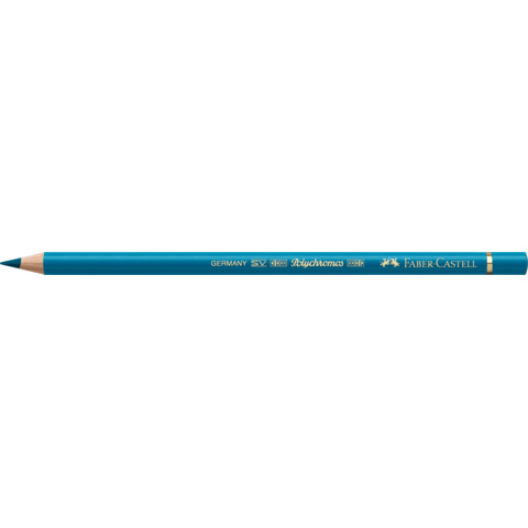 Matite colorate permanenti Faber Castell Polychromos mina 3,8 mm conf. 6 pezzi – turchese cobalto – 110153