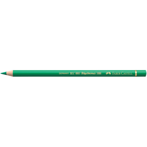 Matite colorate permanenti Faber Castell Polychromos mina 3,8 mm conf. 6 pezzi – verde smeraldo – 110163