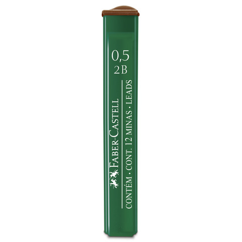 Astucci 12 mine 2B Faber-Castell Poly 0,5 mm – scatola 12 astucci 521502