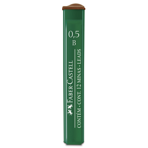 Astucci 12 mine B Faber-Castell Poly 0,5 mm – scatola 12 astucci 521501