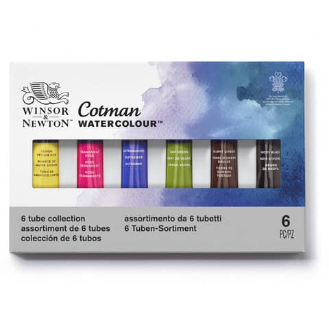 Acquarello fine Cotman in tubetti da 8 ml – 6 colori assortiti – 0390635