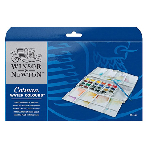 Acquerello tascabile Winson&Newton Cotman 24 mezzi godet assortiti – 0390376