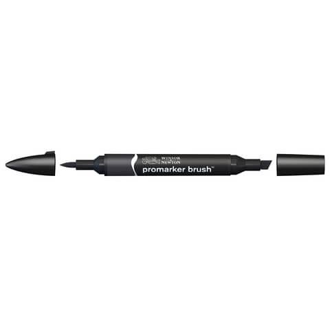 Pennarelli Winsor&Newton Promarker Brush doppia punta scalpello-pennello – black XB – 0204030