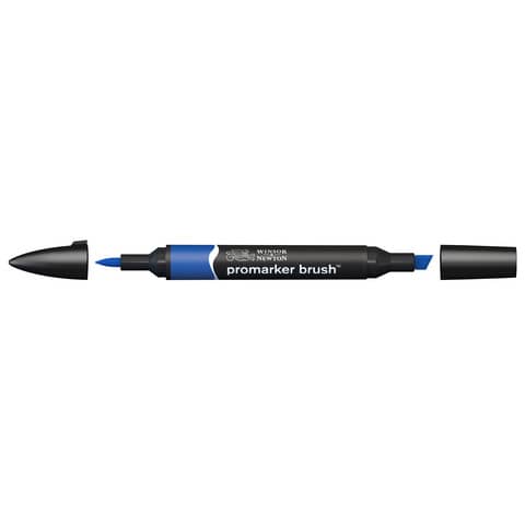 Pennarelli Winsor&Newton Promarker Brush doppia punta scalpello-pennello – royal blue V264 – 0204045
