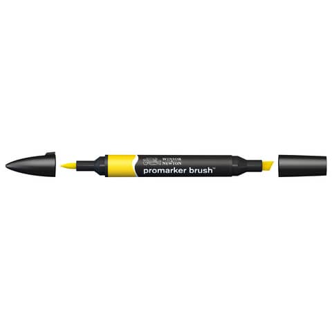 Pennarelli Winsor&Newton Promarker Brush doppia punta scalpello-pennello – canary Y367 – 0204166
