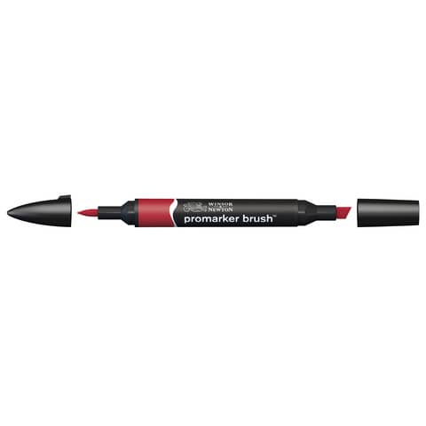 Pennarelli Winsor&Newton Promarker Brush doppia punta scalpello-pennello – firebrick R735 – 0204374