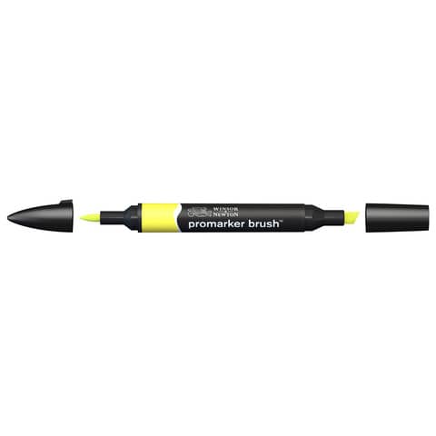 Pennarelli Winsor&Newton Promarker Brush doppia punta scalpello-pennello – lemon Y747 – 0204206