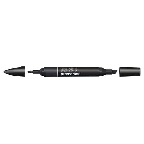 Pennarelli Winsor&Newton Promarker doppia punta fine-larga – nero XB – 0203030