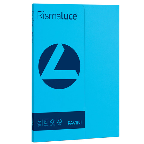 Carta colorata Favini Rismaluce colori forti 90 g/m² A4 – risma da 100 ff azzurro – A69G144