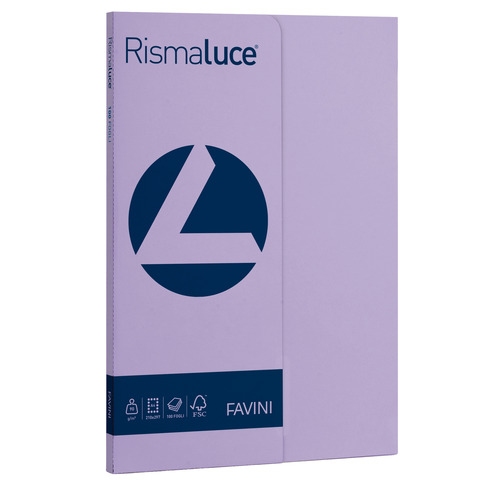 Carta colorata Favini Rismaluce colori forti 90 g/m² A4 – risma da 100 ff violetto – A69J144