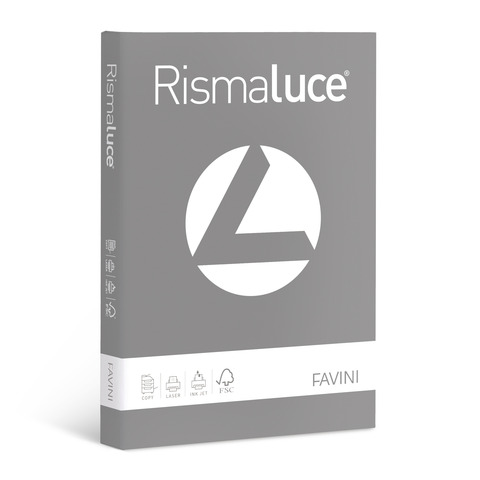 Carta colorata Favini Rismaluce colori forti 90 g/m² A4 – risma da 300 ff pietra – A665314