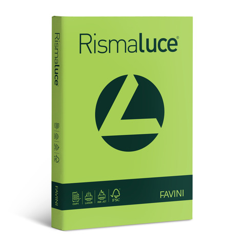 Carta colorata Favini Rismaluce colori forti 90 g/m² A4 – risma da 300 ff pistacchio – A66M304
