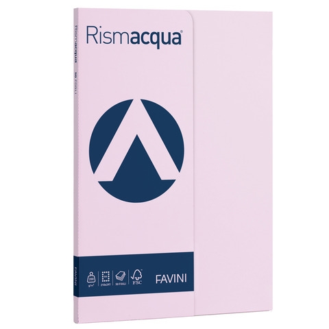 Carta colorata Favini Rismacqua colori tenui 200 g/m² A4 – risma da 50 fogli lilla – A699544